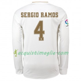 Divisa di Calcio Real Madrid Sergio Ramos 4 Prima 2019/2020 Manica Lunga